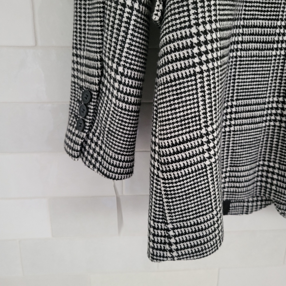 NWT Current/Elliott Calla Blazer Jacket Black White Houndstooth 2-Button Size 2 - Picture 7 of 10